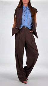 Pantalone lino palazzo pences Vic.