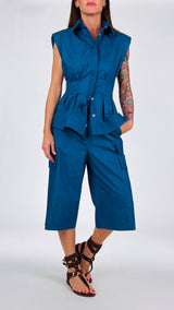 Camicia godet chambray stretch T.