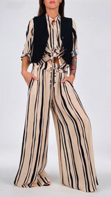 Pantalone righe sfalsate H.