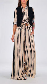 Pantalone righe sfalsate H.