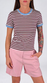 T-shirt jersey righe slim Vic.