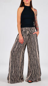 Pantalone righe spennellate H.