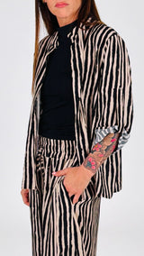 Camicia righe spennellate H
