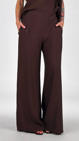 Pantalone viscosa flare H.