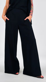 Pantalone viscosa flare H.