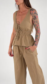 Top lino cotone Athena
