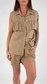 Camicia balza lino cotone Athena