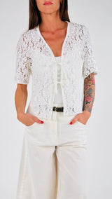 Camicia macramè fiocchetti H.