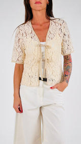 Camicia macramè fiocchetti H.