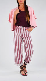 Pantalone drill rigato T.