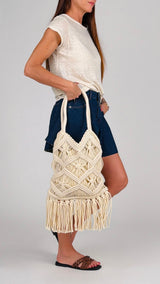 Borsa crochet frange