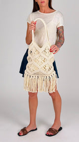 Borsa crochet frange