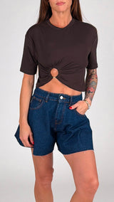 T-shirt crop anella Vic.