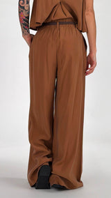 Pantalone palazzo cupro soft H.
