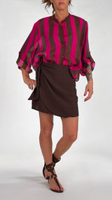 Camicia organza riga larga H.