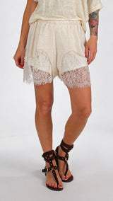 Short pizzo lino viscosa H.
