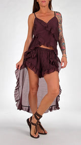 Top organza rouches coda H.