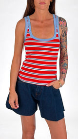 Canotta righe scollo madona H.