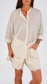 Camicia over mussola T.