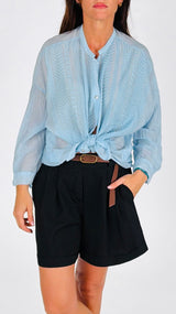 Camicia mussola ricamo spighe T.