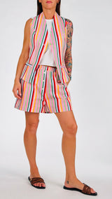 Gilet righe multicolor Vic.