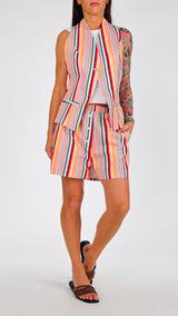 Gilet righe multicolor Vic.