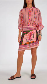 Camicia organza geometrica H.