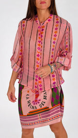 Camicia organza geometrica H.