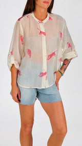 Camicia organza animals H.