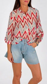 Camicia organza zig zag H.