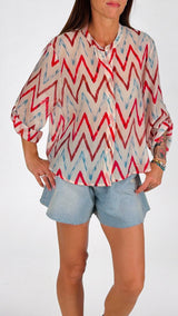 Camicia organza zig zag H.