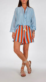 Short garza righe H.