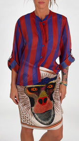 Camicia organza riga larga H.