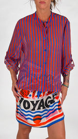 Camicia organza riga stretta H.