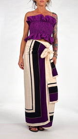 Completo riga viola Vic.