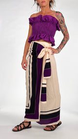 Completo riga viola Vic.