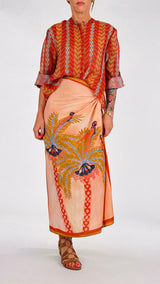 Camicia organza spiga arancio H.