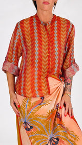 Camicia organza spiga arancio H.