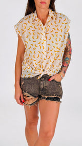 Camicia smanicata banane Vic.