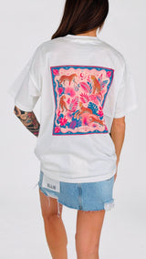 T-shirt over giaguari palme bubble Vic.