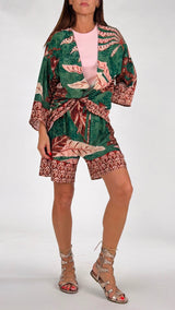 Kimono fantasia foglie H.