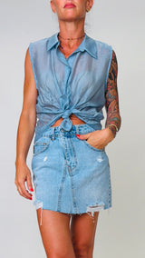 Camicia smanicata organza H.