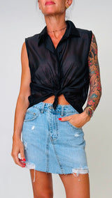 Camicia smanicata organza H.