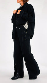Camicia jacket nero Ophelia