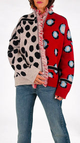 Cardigan jacquard pois T.