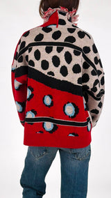 Cardigan jacquard pois T.
