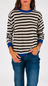 Pull righe bordi contrasto H.
