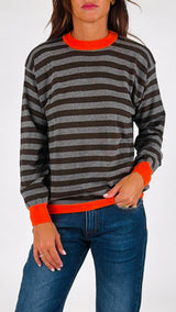 Pull righe bordi contrasto H.