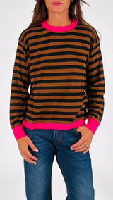 Pull righe bordi contrasto H.