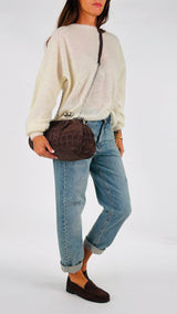 Borsa pasticcino suede cocco